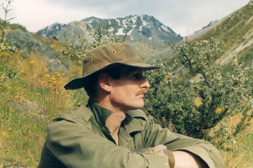 Chaz Forsyth in the New Zealand backcountry as a young hunter